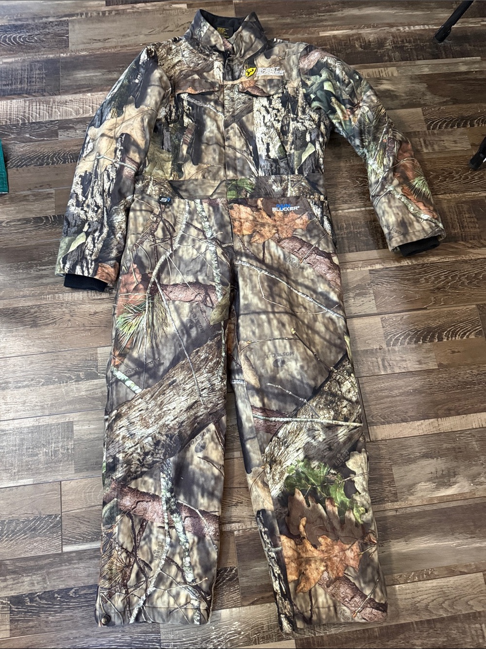 Kids Camo Bib Overalls - scent Blocker rain blocker  Style (Brown/Green)